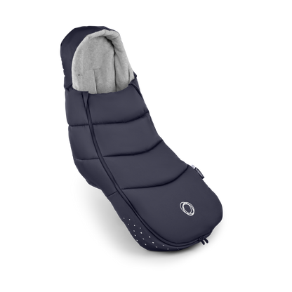 Bugaboo footmuff in Deep Indigo designed for infants ensuring warmth and comfort.