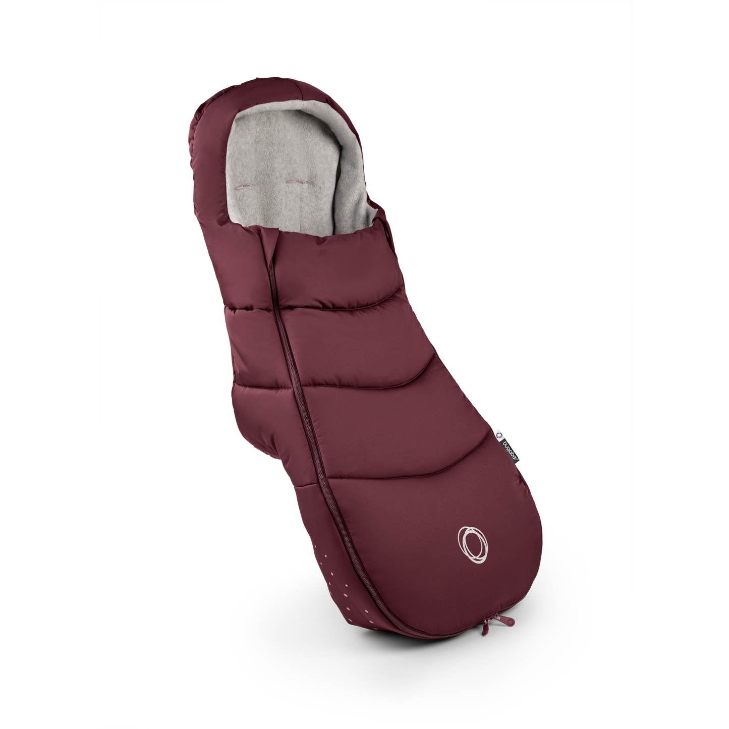 Bugaboo footmuff in Dark Cherry designed for infants ensuring warmth and comfort.