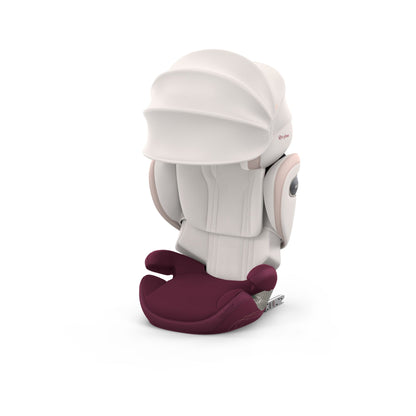 Cybex solution s high back child car seat in  quartz pink style colour.