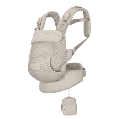 Cybex Laya baby carrier in dune grey colour way.