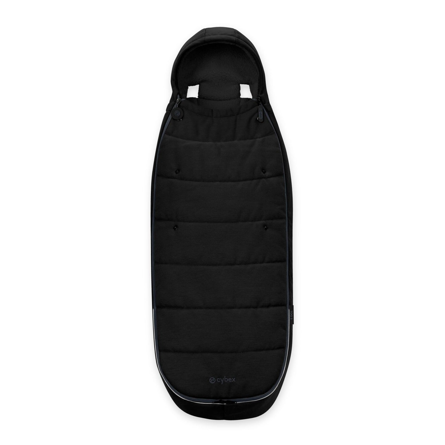 Cybex Gold collection footmuff in Moon Black colour way.