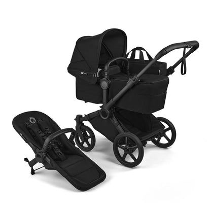 Bugaboo Donkey 6 pushchair single mode in heritage black colour.