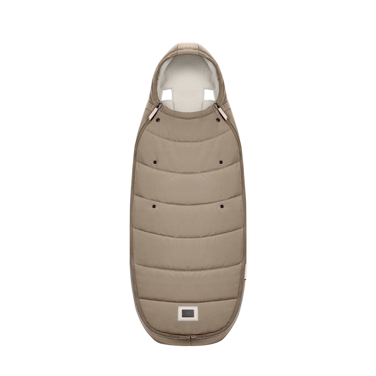 Cybex platinum footmuff in cosy beige.