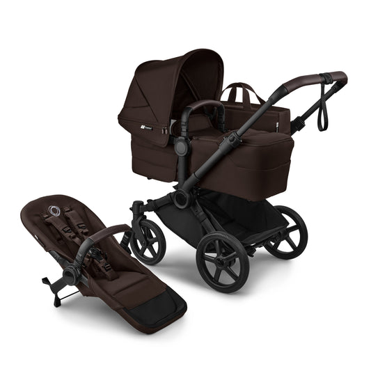 Bugaboo Donkey 6 pushchair single mode in cocoa brown colour.