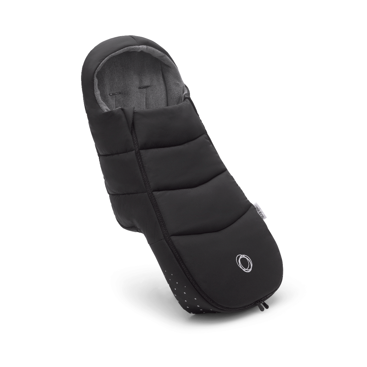 Bugaboo footmuff in Midnight Black designed for infants ensuring warmth and comfort.