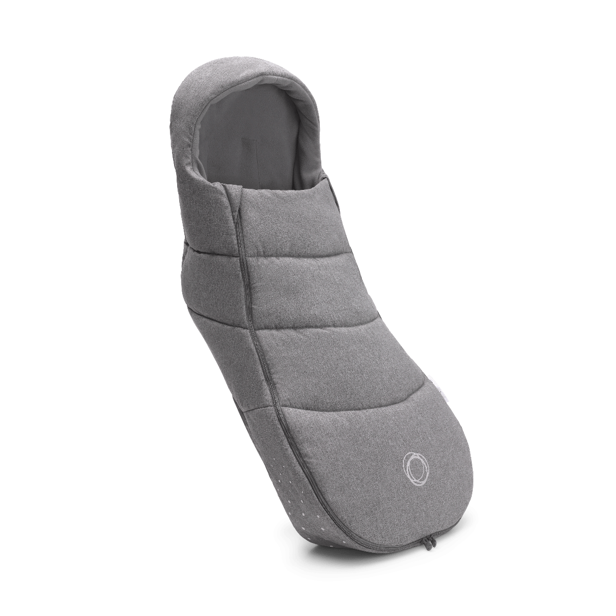 Bugaboo footmuff in Grey Melange designed for infants ensuring warmth and comfort.