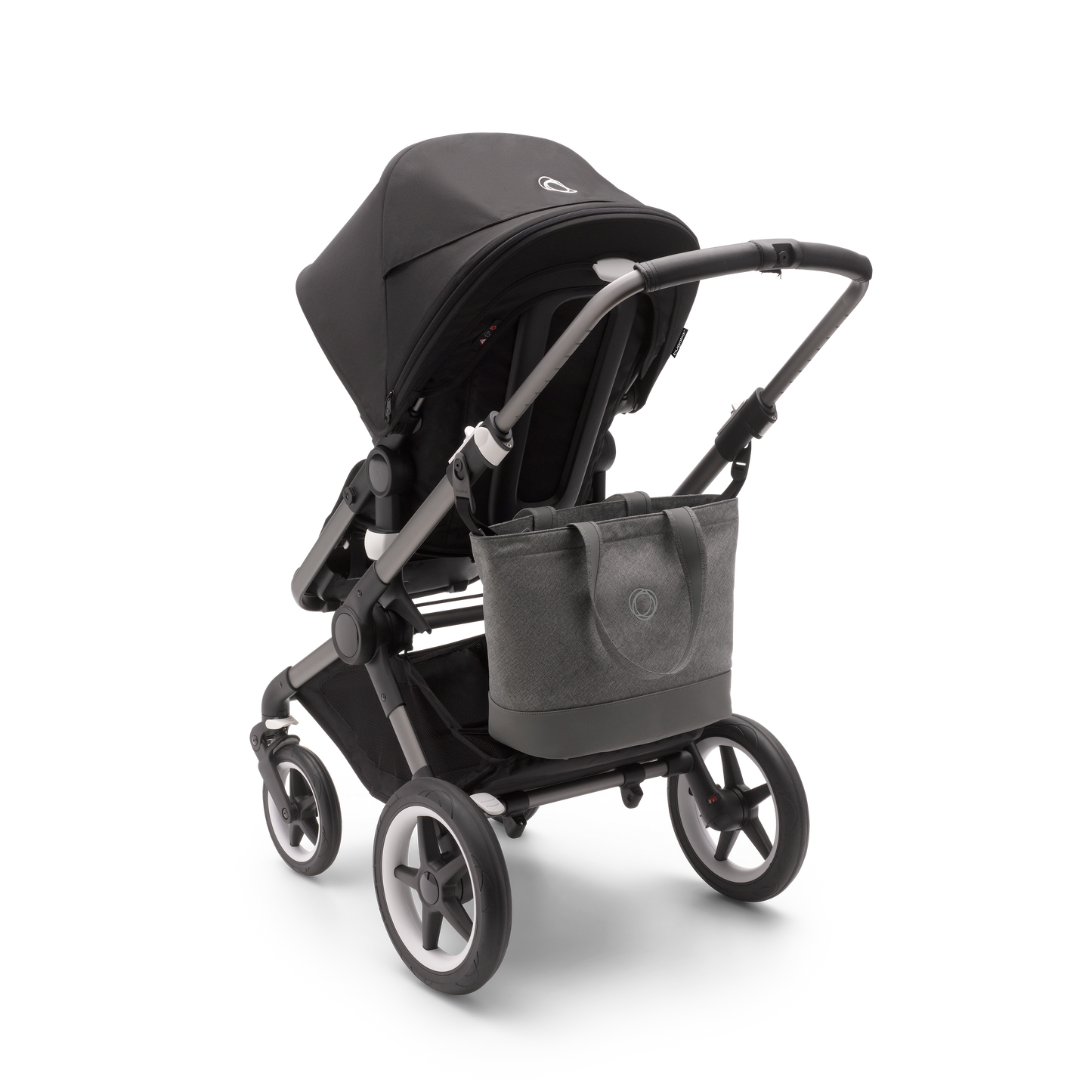 Bugaboo changing bag in grey melange colour.