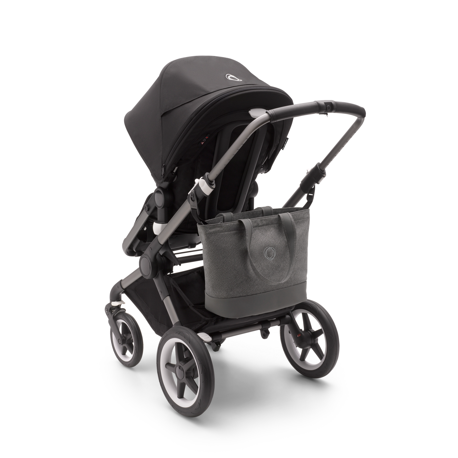 Bugaboo changing bag in grey melange colour.