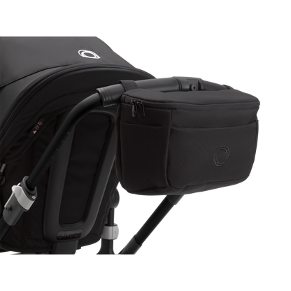 Bugaboo organiser bag for pushchair in midnight black colourway.