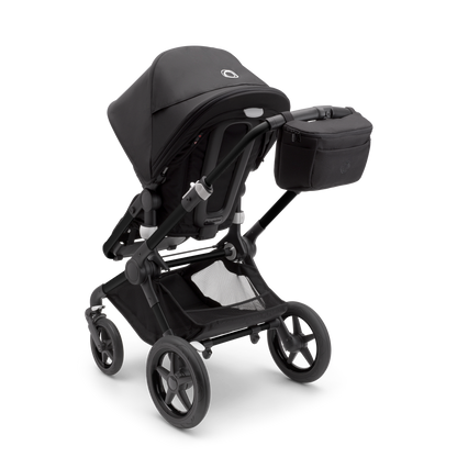 Bugaboo organiser bag for pushchair in midnight black colourway.