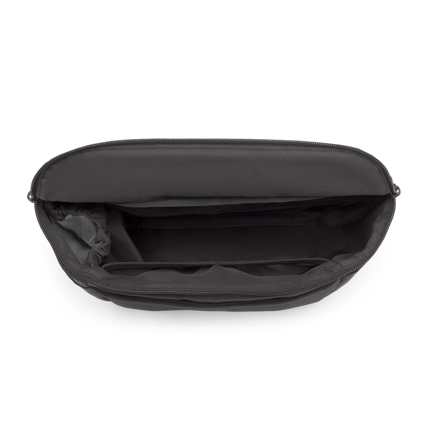 Bugaboo organiser bag for pushchair in midnight black colourway.