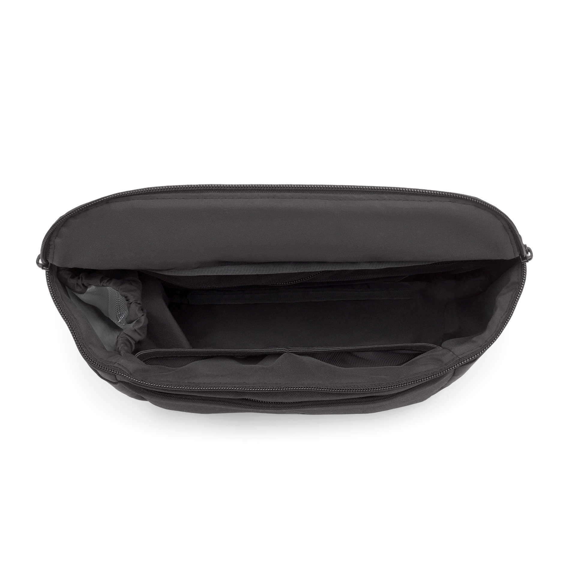 Bugaboo organiser bag for pushchair in midnight black colourway.