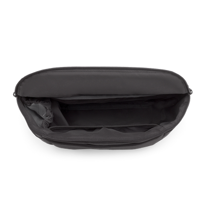 Bugaboo organiser bag for pushchair in midnight black colourway.