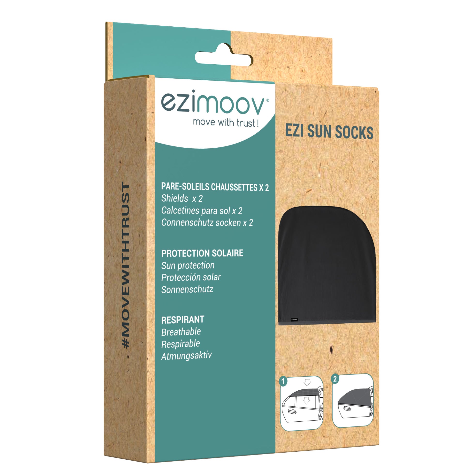 Side window shields for sun protection and easy installation.