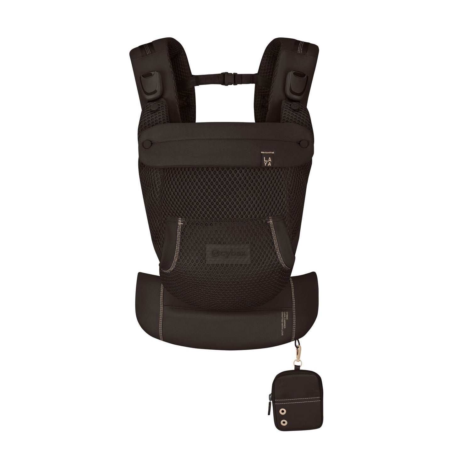 Cybex Laya baby carrier in chocolate brown colour way.