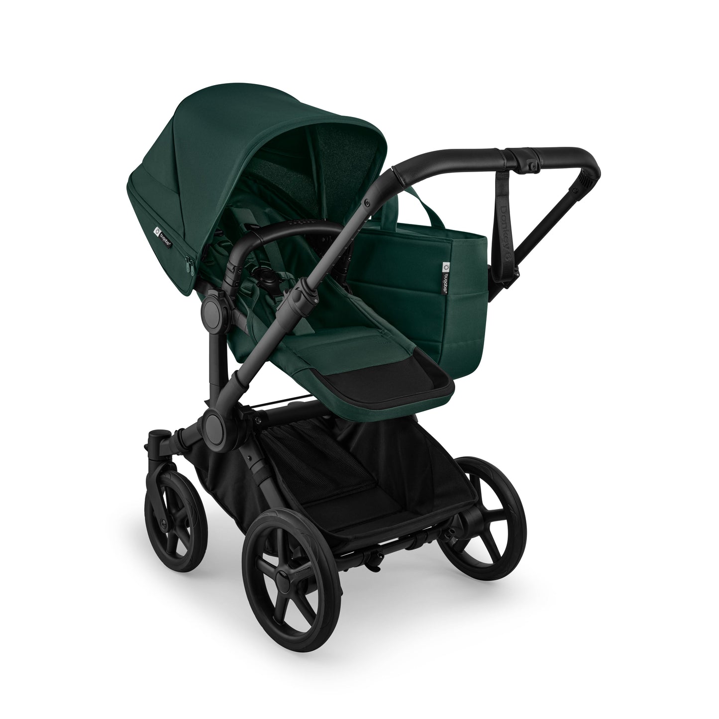 Bugaboo Donkey 6 pushchair single mode in fern green colour.