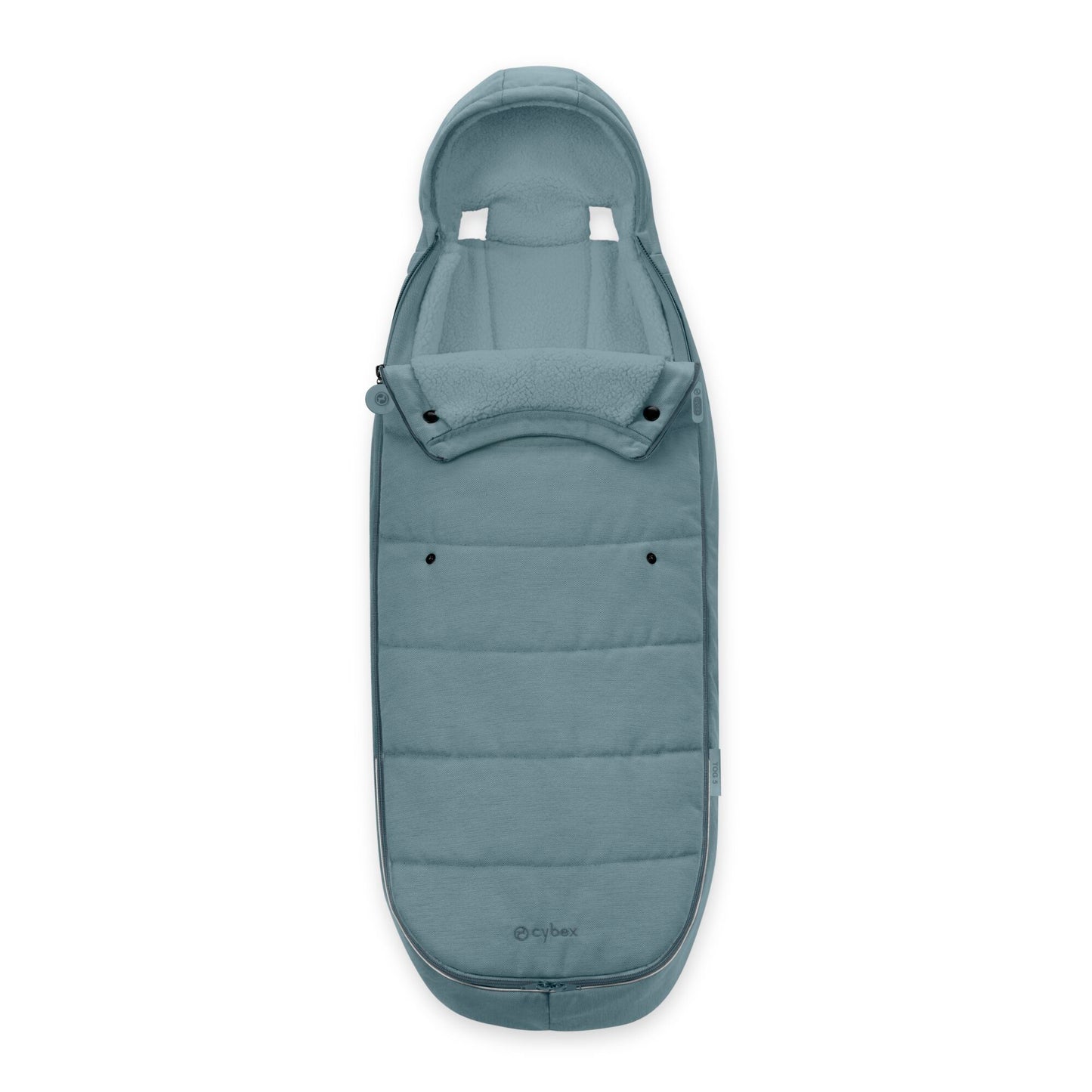 Cybex Gold collection footmuff in Stormy Blue colour way.