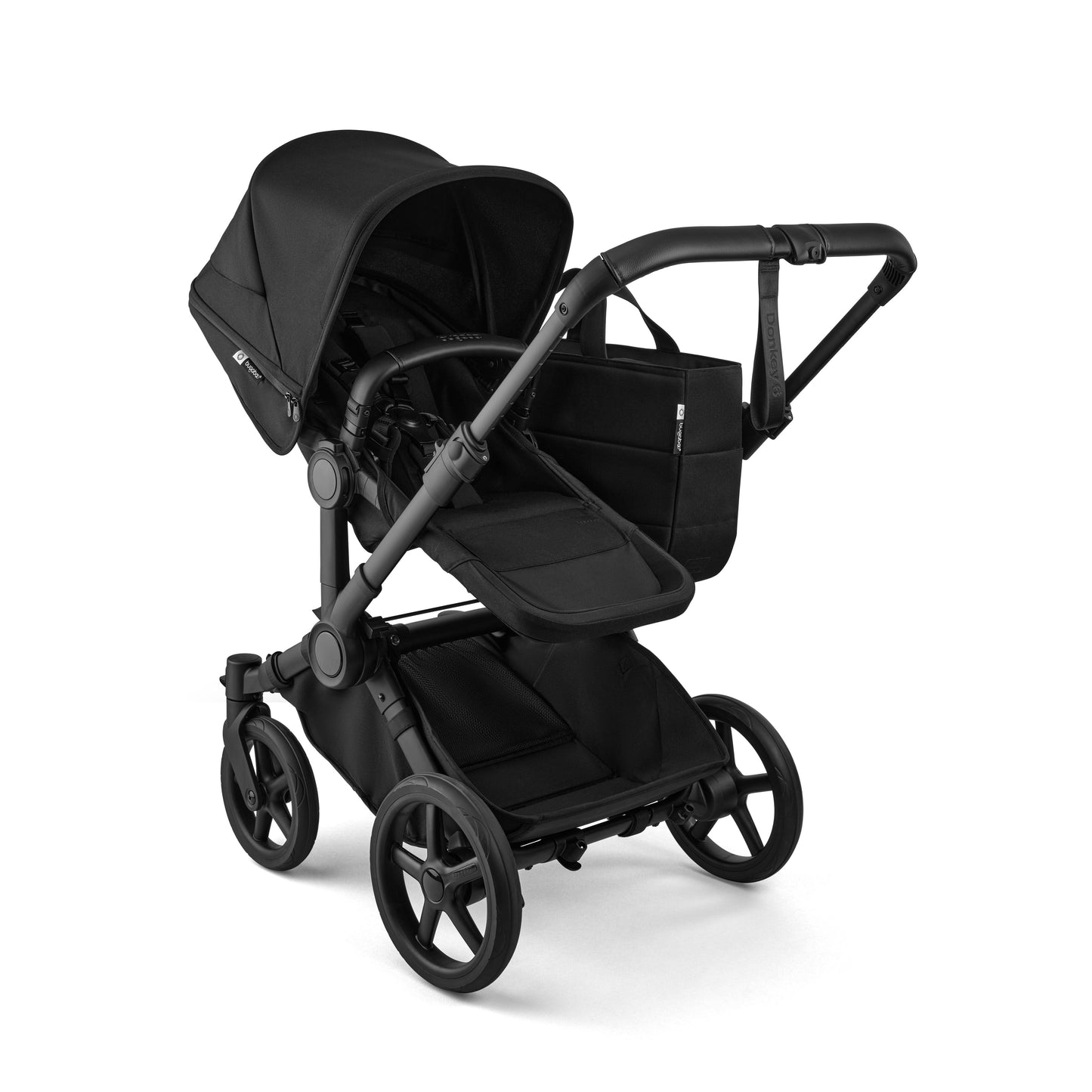 Bugaboo Donkey 6 pushchair single mode in heritage black colour.