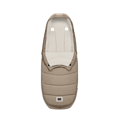 Cybex platinum footmuff in cosy beige.