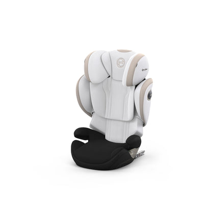 Cybex solution s high back child car seat in  off white style colour.