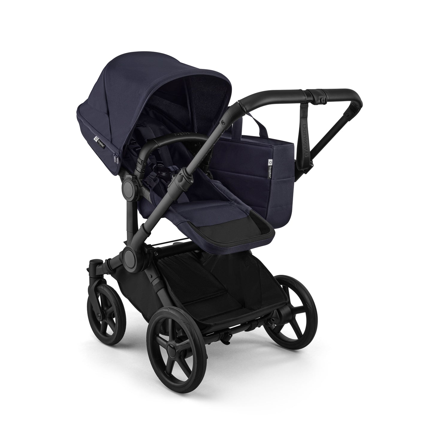 Bugaboo Donkey 6 pushchair single mode in deep indigo colour.