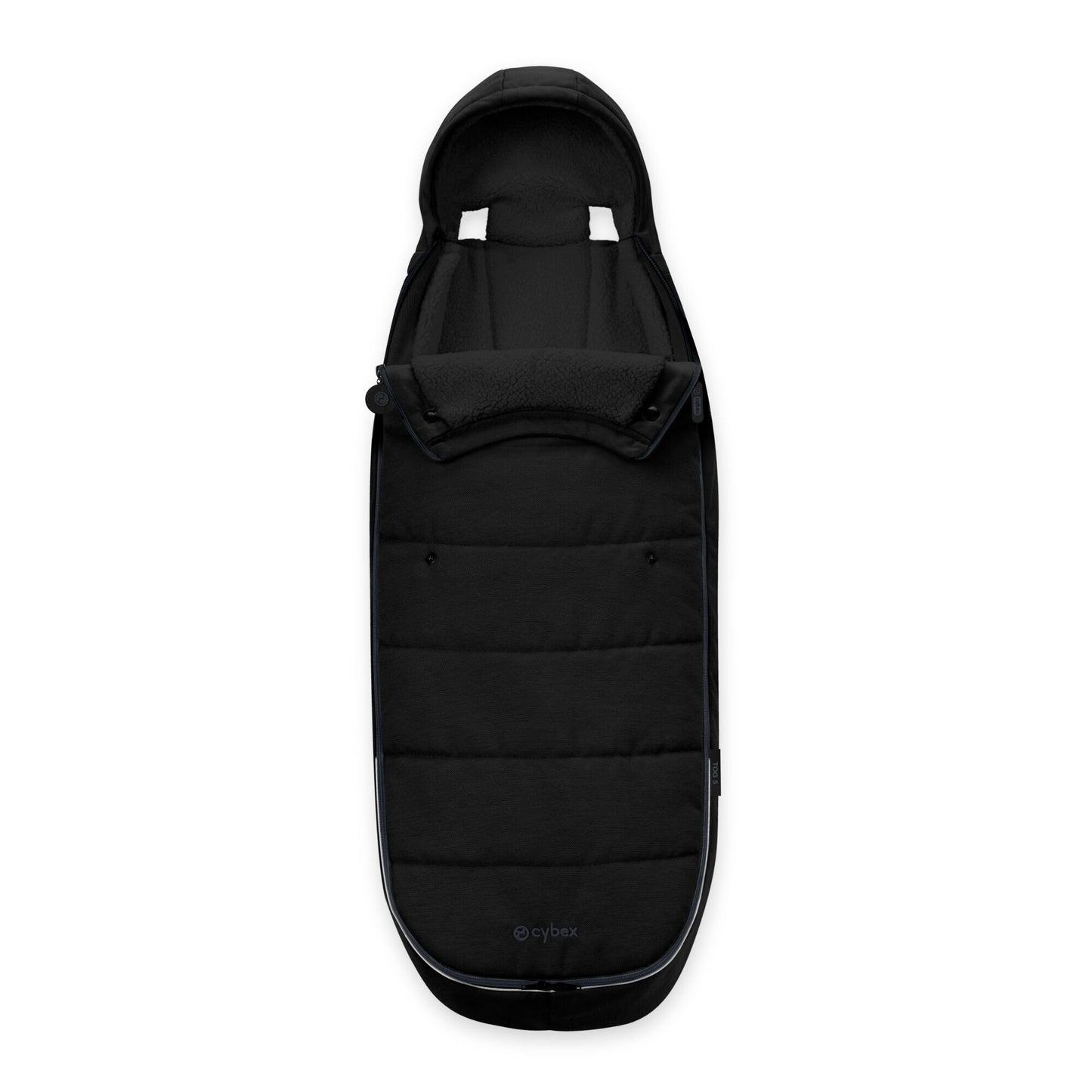 Cybex Gold collection footmuff in Moon Black colour way.