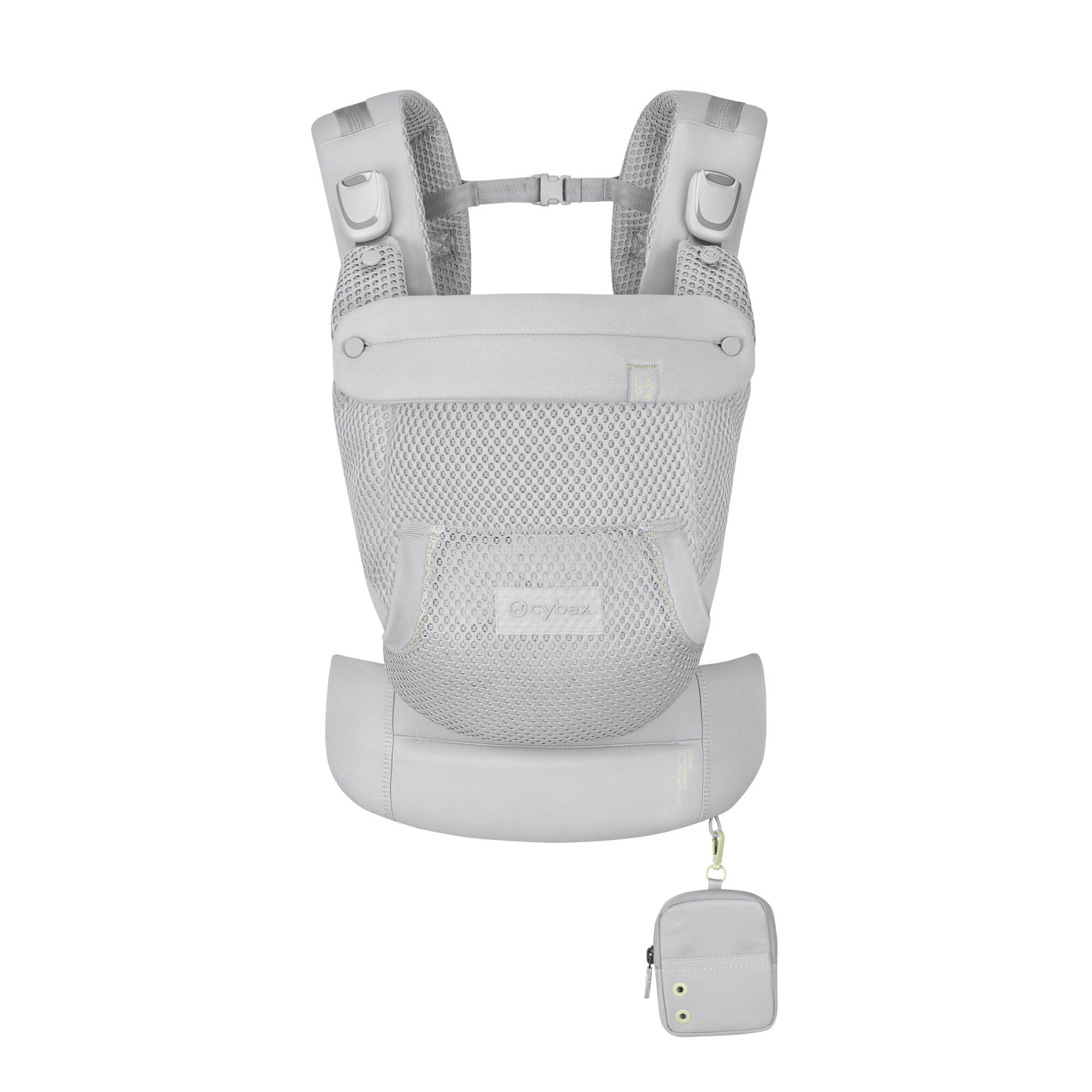 Cybex Laya baby carrier in fog grey colour way.