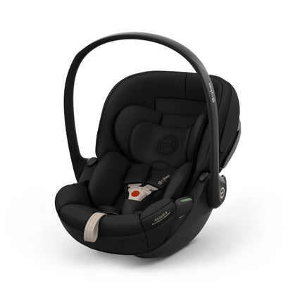 Cybex cloud s car seat in sepia black comfort colour, with recline function.