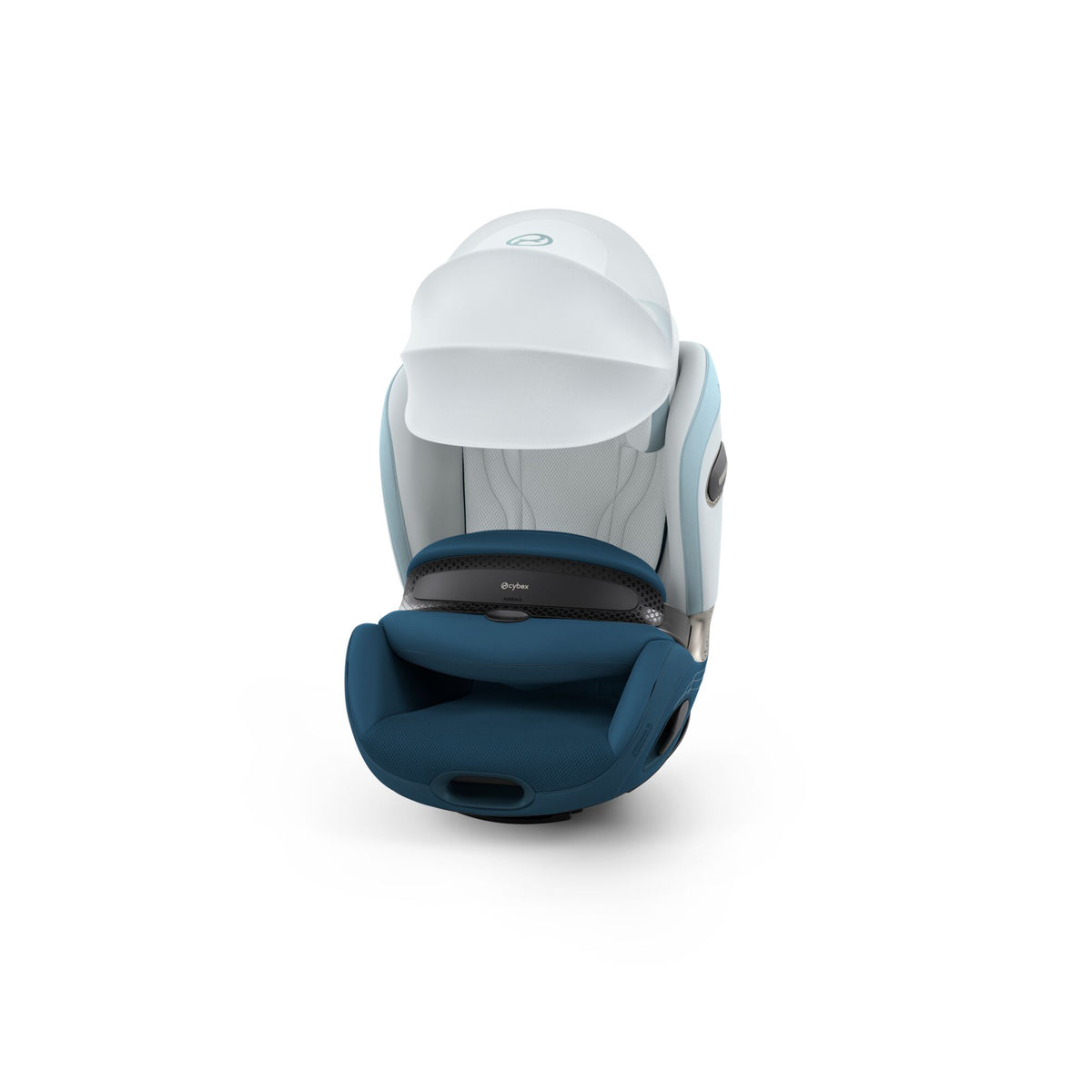 Cybex anoris s car seat with airbag in opal blue style colour, without base.