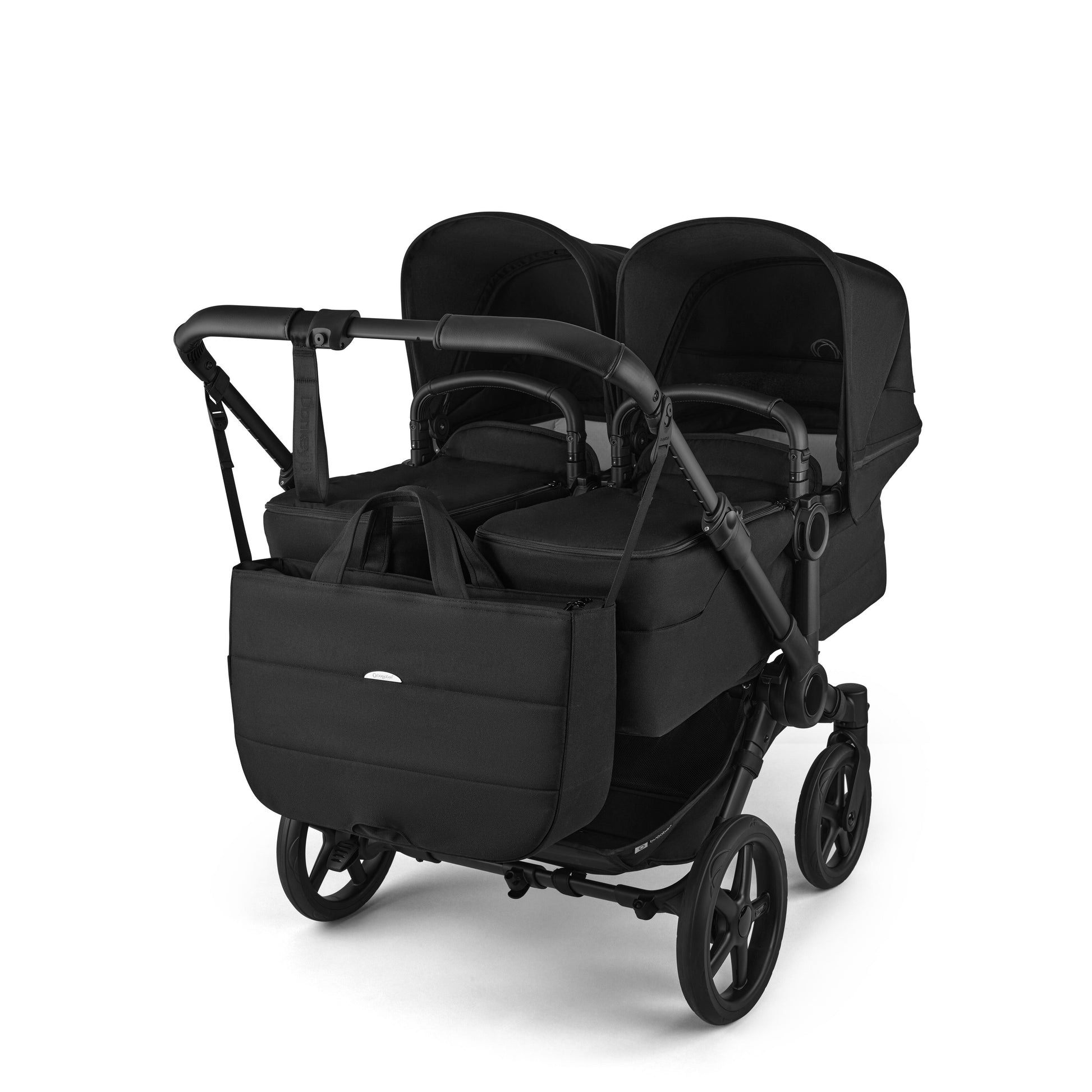 Bugaboo Donkey 6 twin pushchair in Heritage black colour.