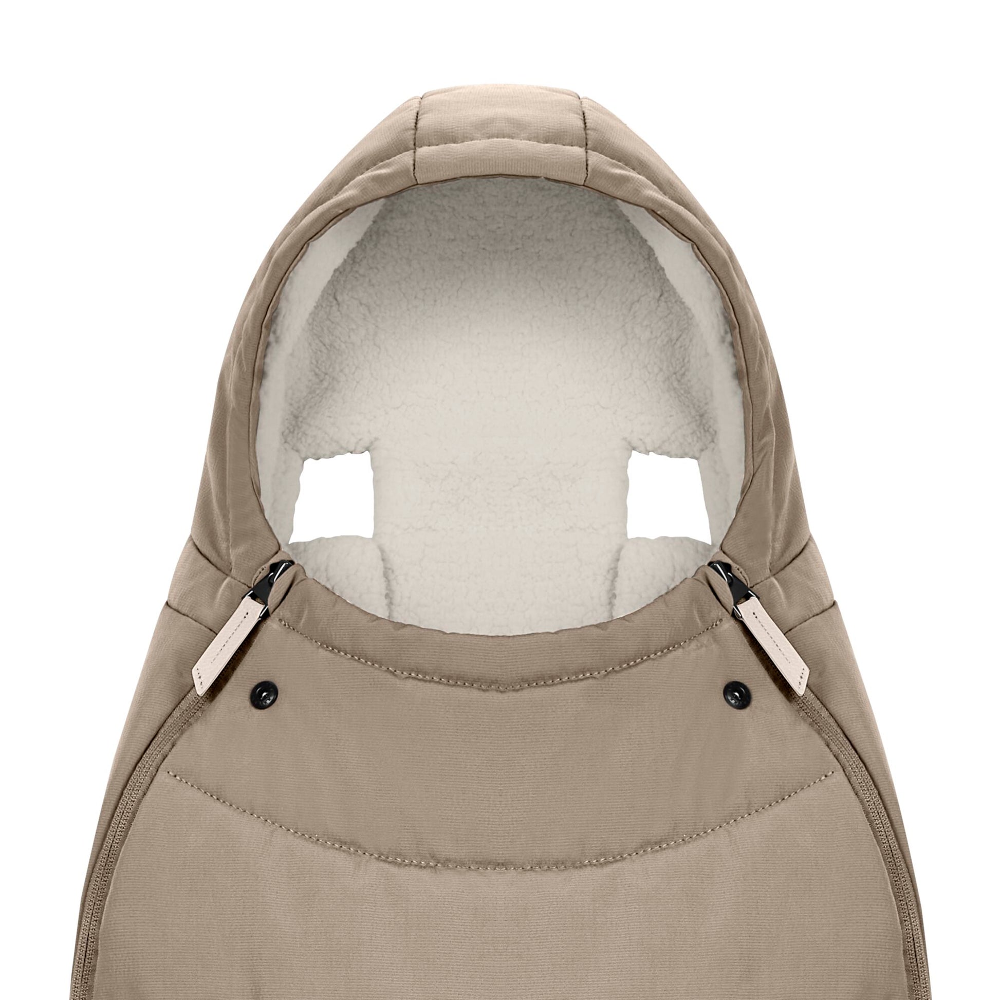 Cybex platinum footmuff in cosy beige.