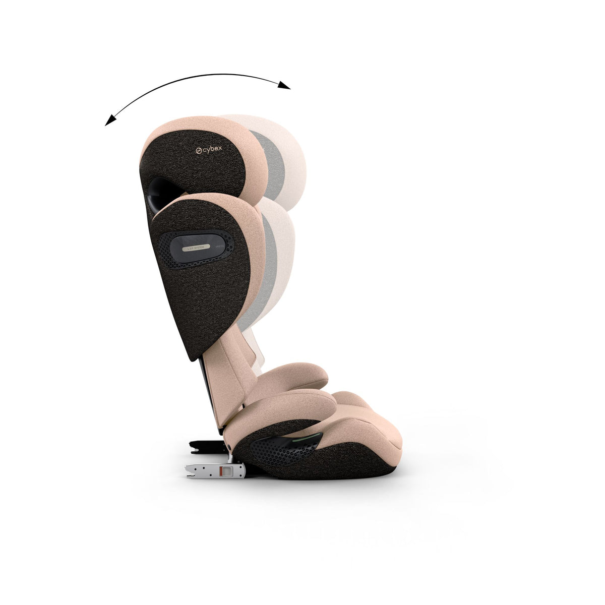 Cybex solution s high back child car seat in cozy beige colour.