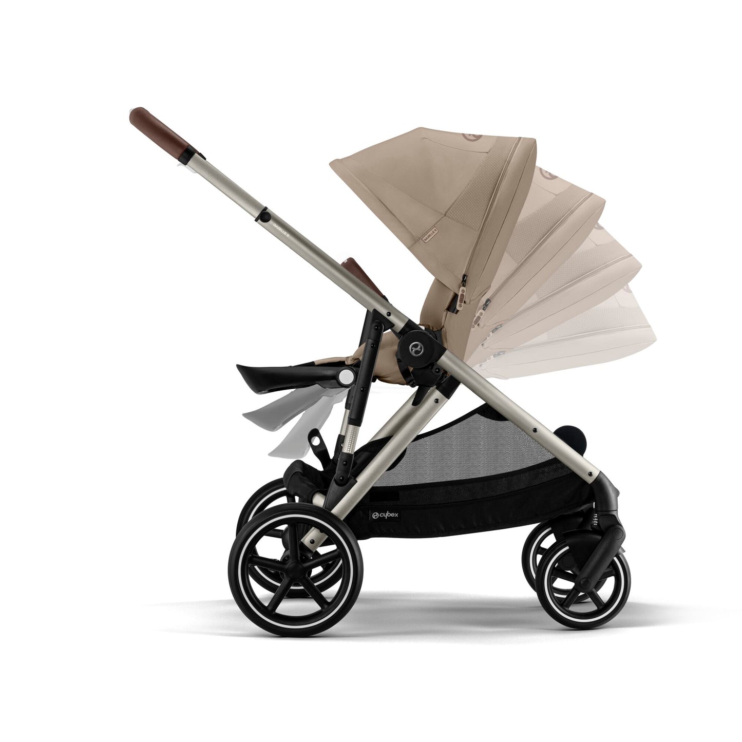 Gazelle pushchair in almond beige.