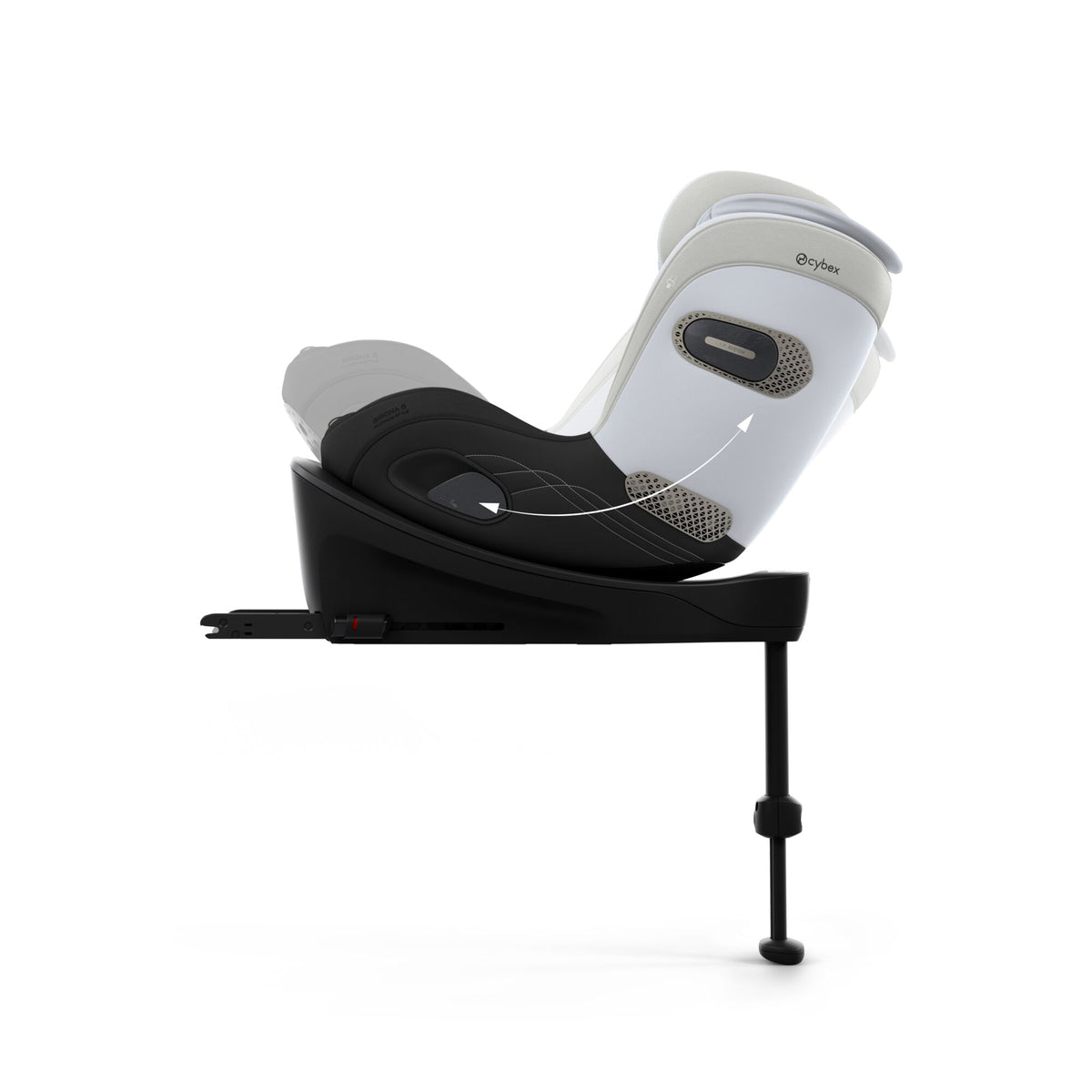 Cybex sirona Si swivel car seat complete with isofix base in misty grey style colour.