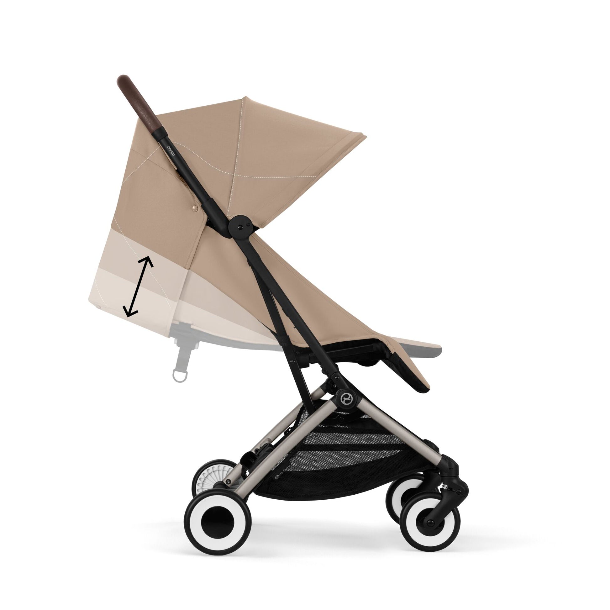 Cybex Orfeo stroller in almond beige colour.