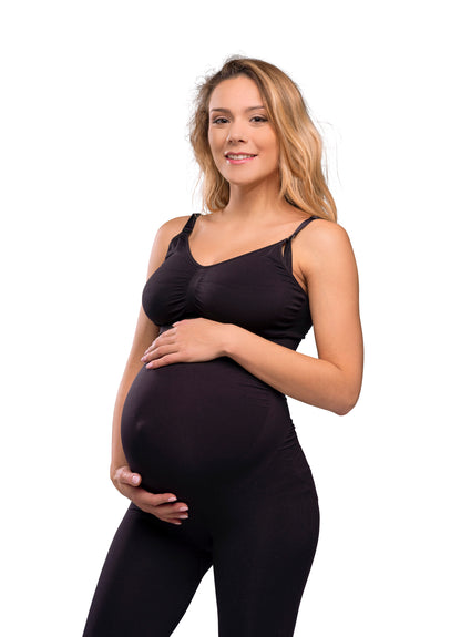 Supportive maternity leggings exemplifying comfort and style in activewear.