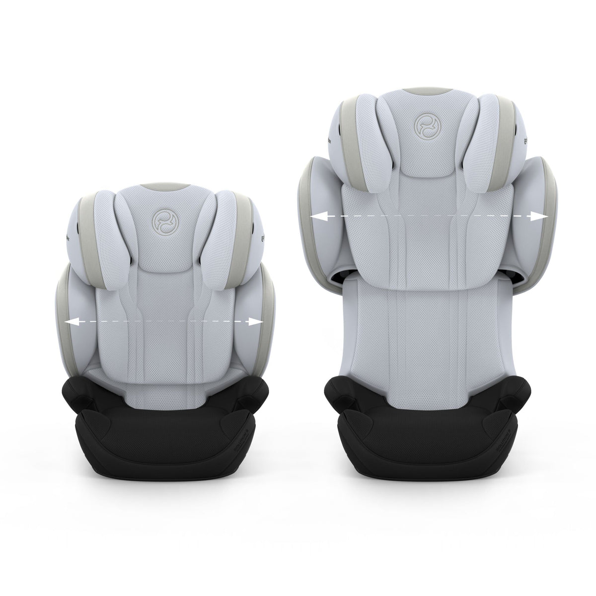 Cybex solution s high back child car seat in  misty grey style colour.