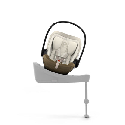 Cybex cloud s car seat in jade green colour, with recline function.