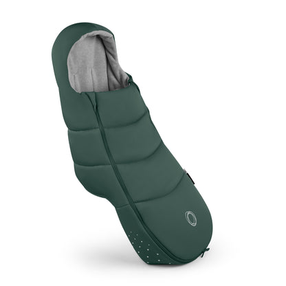 Bugaboo footmuff in fern green designed for infants ensuring warmth and comfort.