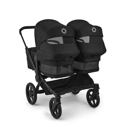 Bugaboo Donkey 6 twin pushchair in Heritage black colour.