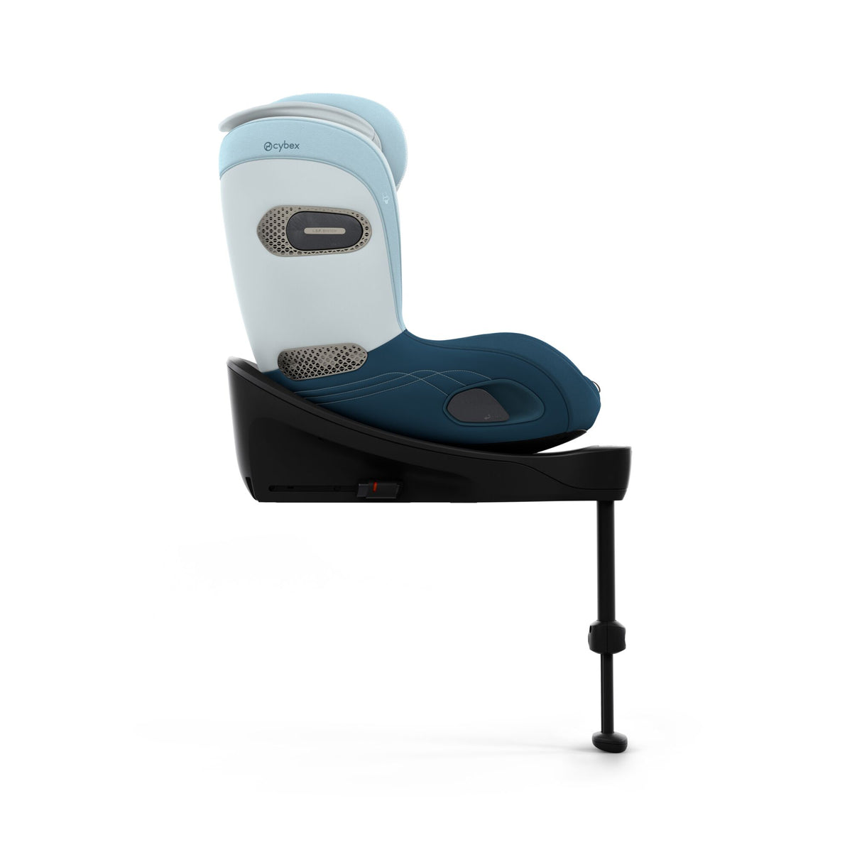 Cybex sirona Si swivel car seat complete with isofix base in opal blue style colour.
