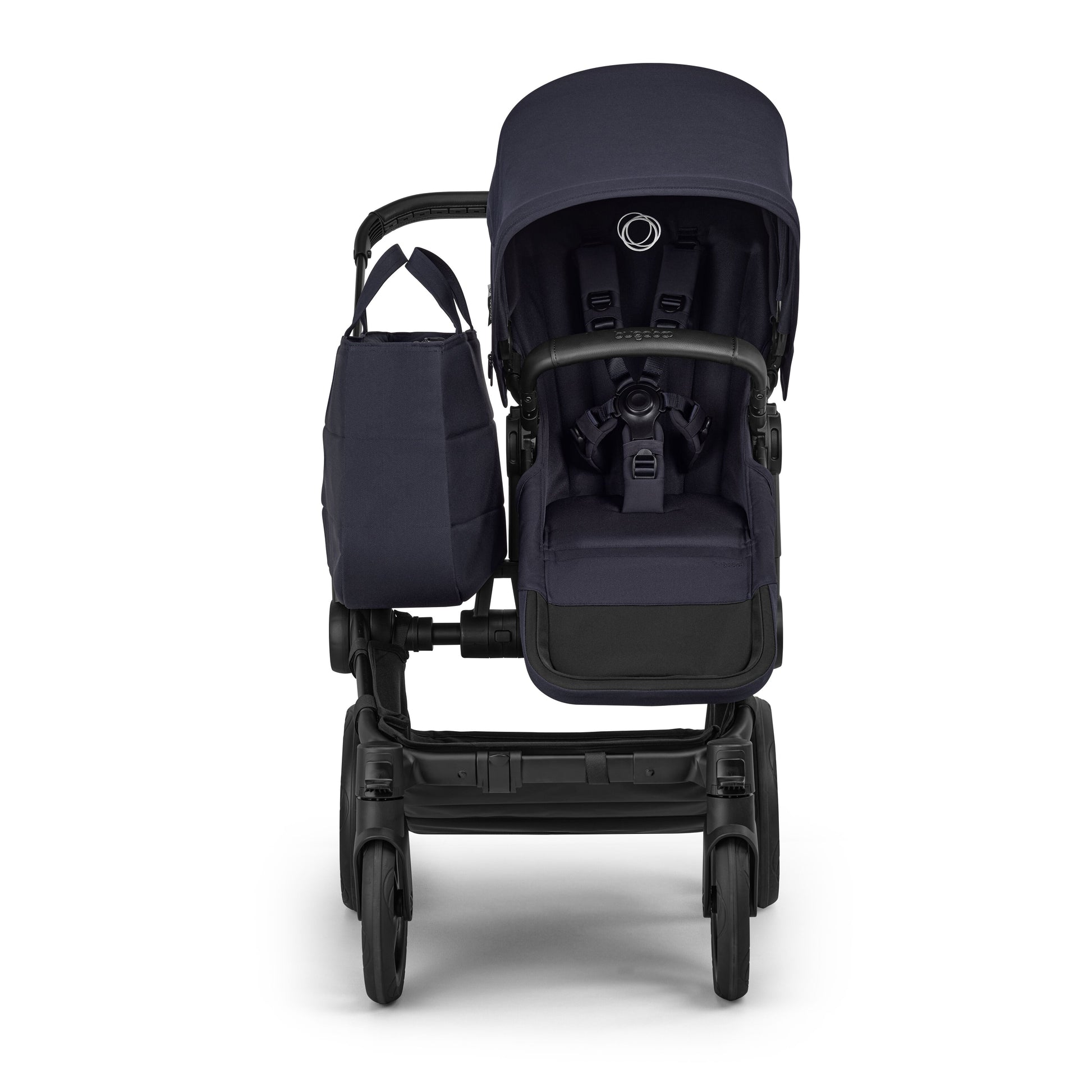 Bugaboo Donkey 6 pushchair single mode in deep indigo colour.