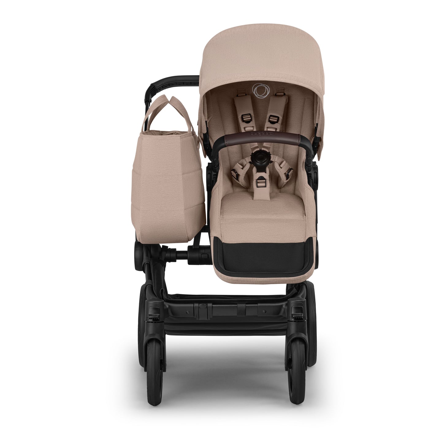 Bugaboo Donkey 6 pushchair single mode in desert taupe colour.