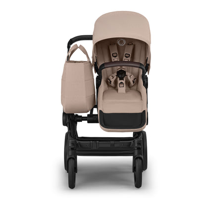 Bugaboo Donkey 6 pushchair single mode in desert taupe colour.