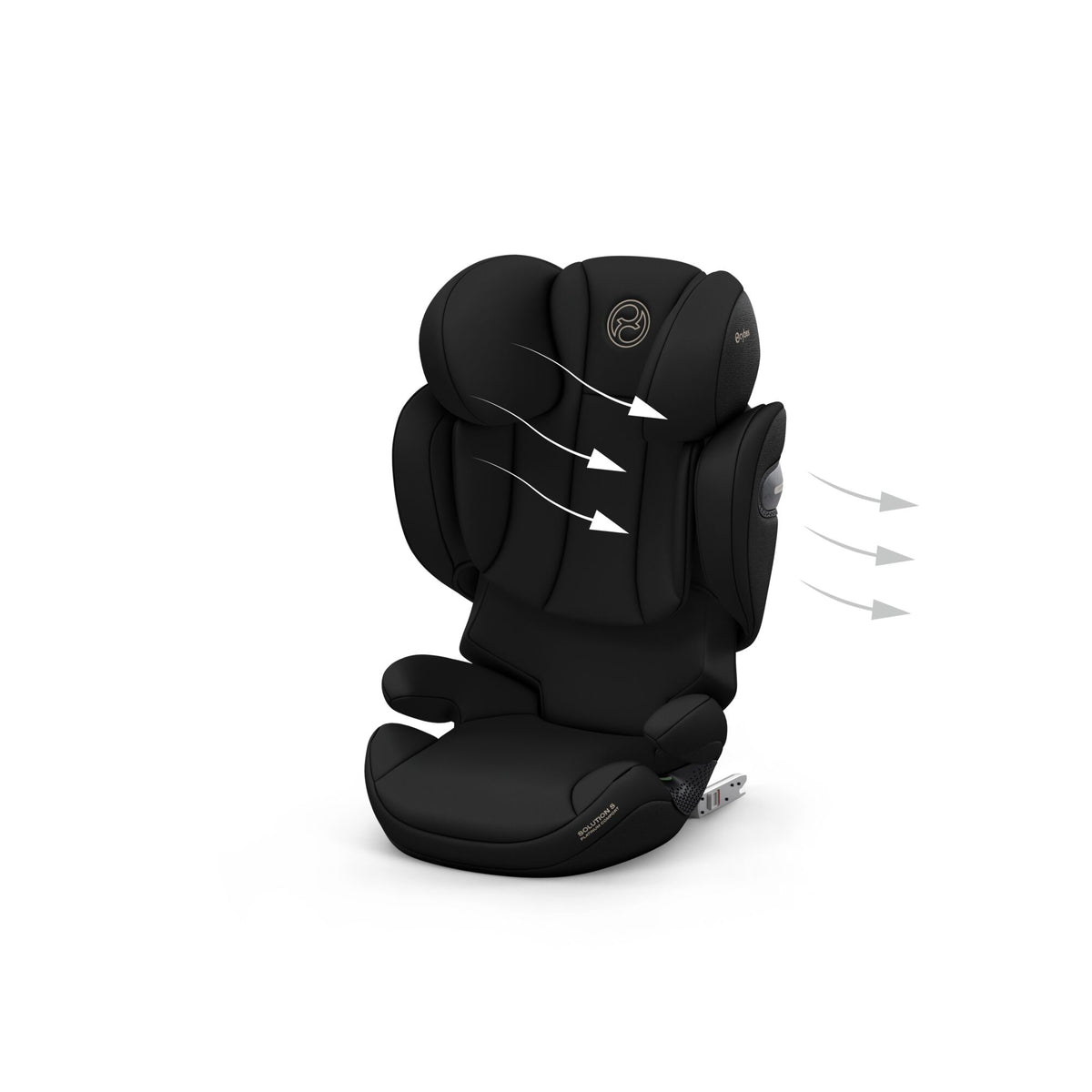 Cybex solution s high back child car seat in sepia black colour.