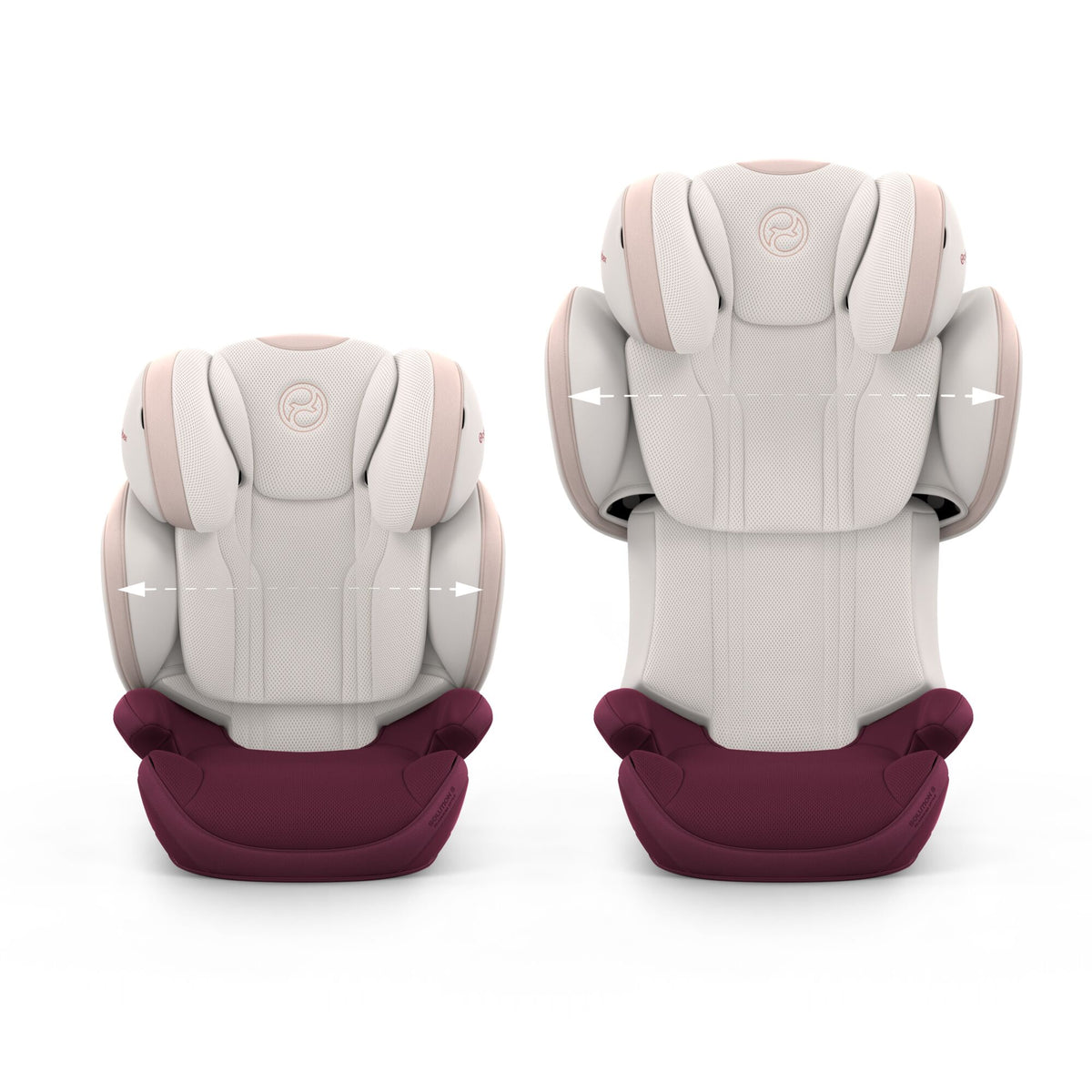 Cybex solution s high back child car seat in  quartz pink style colour.