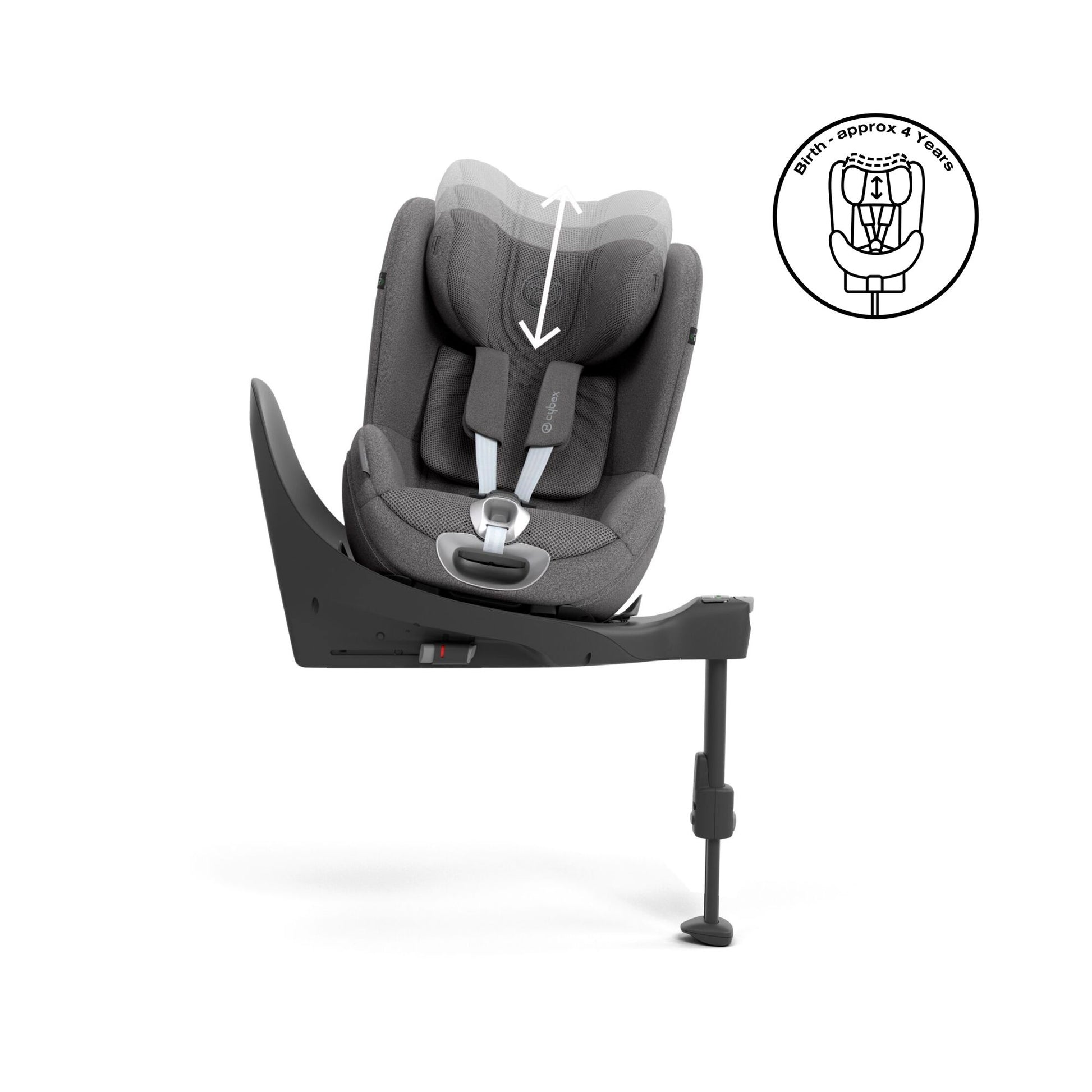 Sirona T car seat in mirage grey Plus