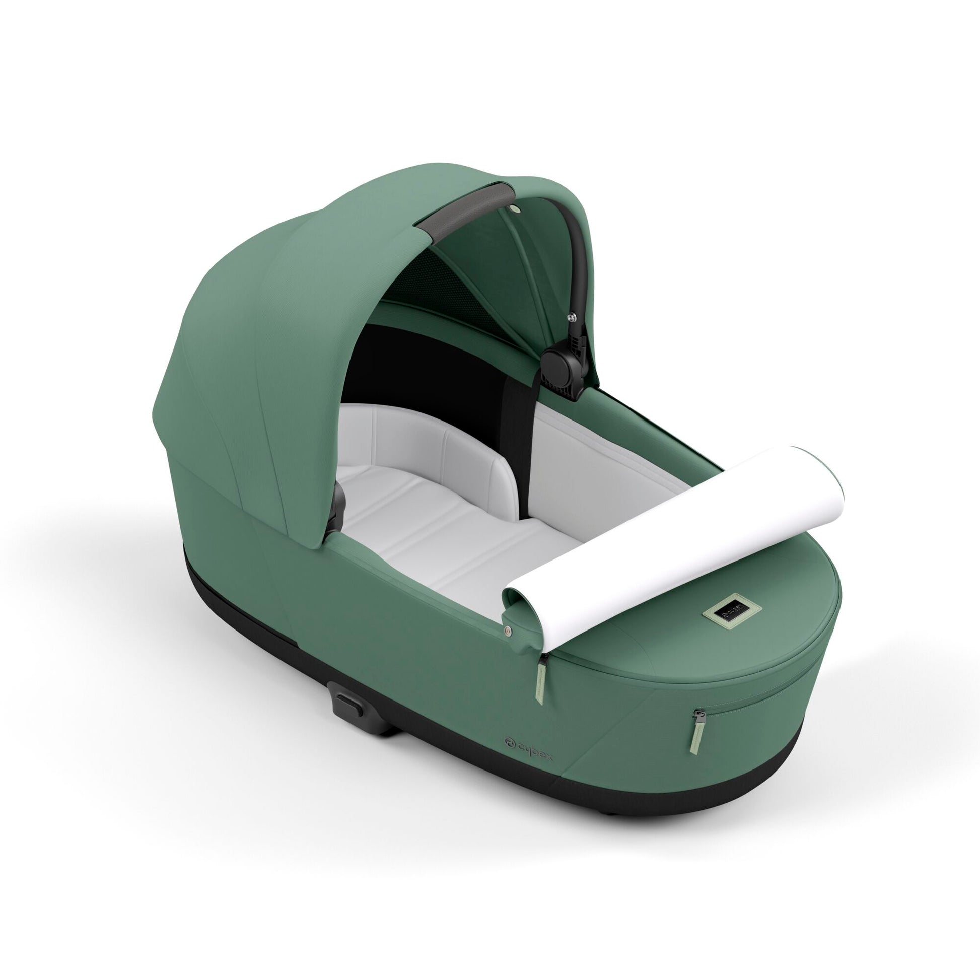 Cybex Lux Carrycot in leaf green.