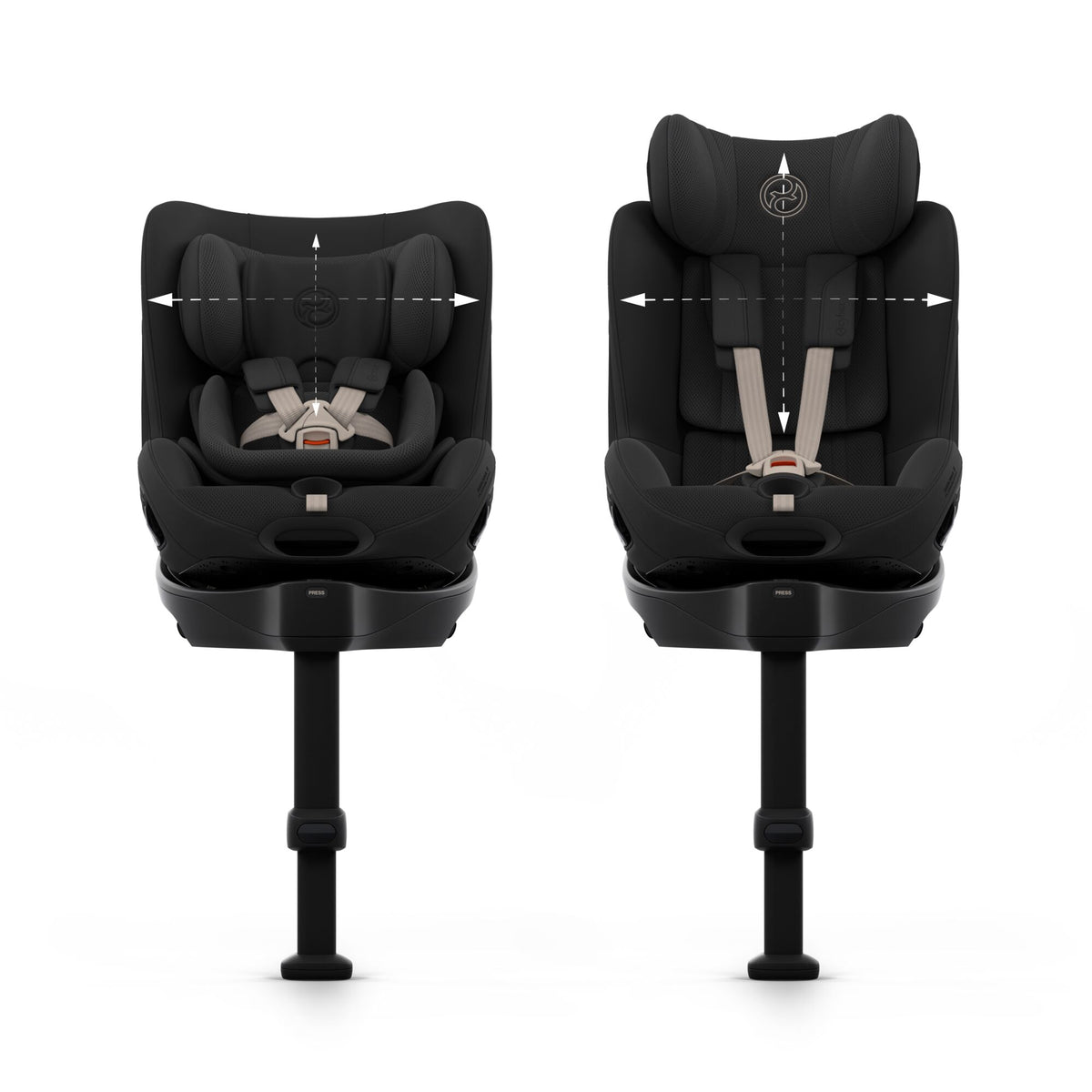 Cybex sirona Si swivel car seat complete with isofix base in sepia black style colour.