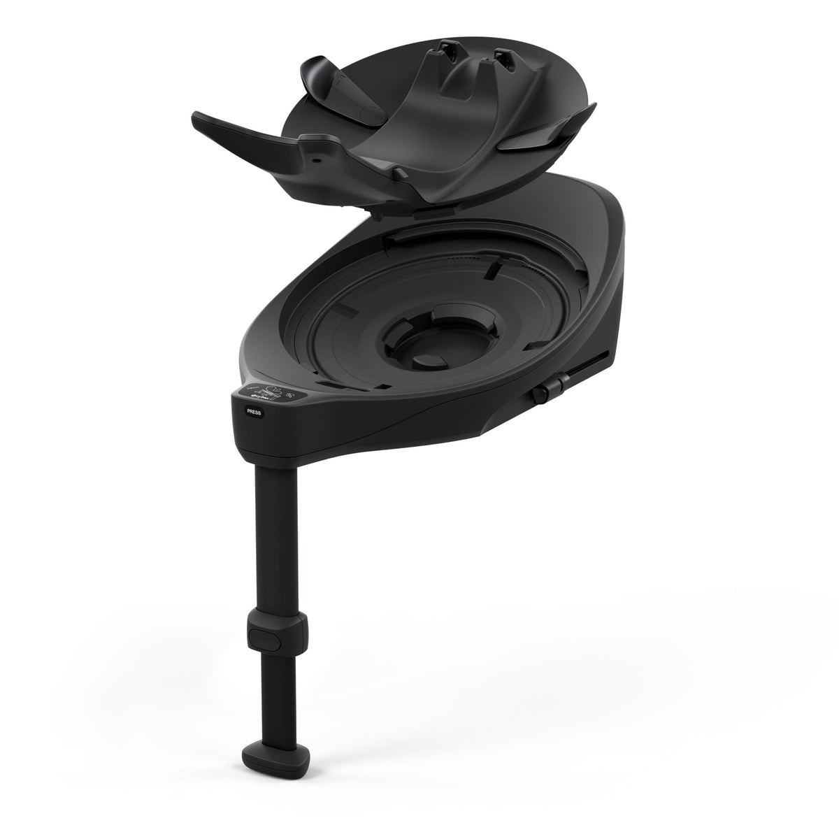 Cybex base s isofix base in black with swivel feature and LED indicators.